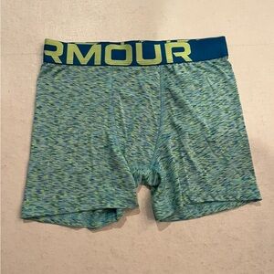 Under Armour teal abstract athletic underwear shorts. GUC!